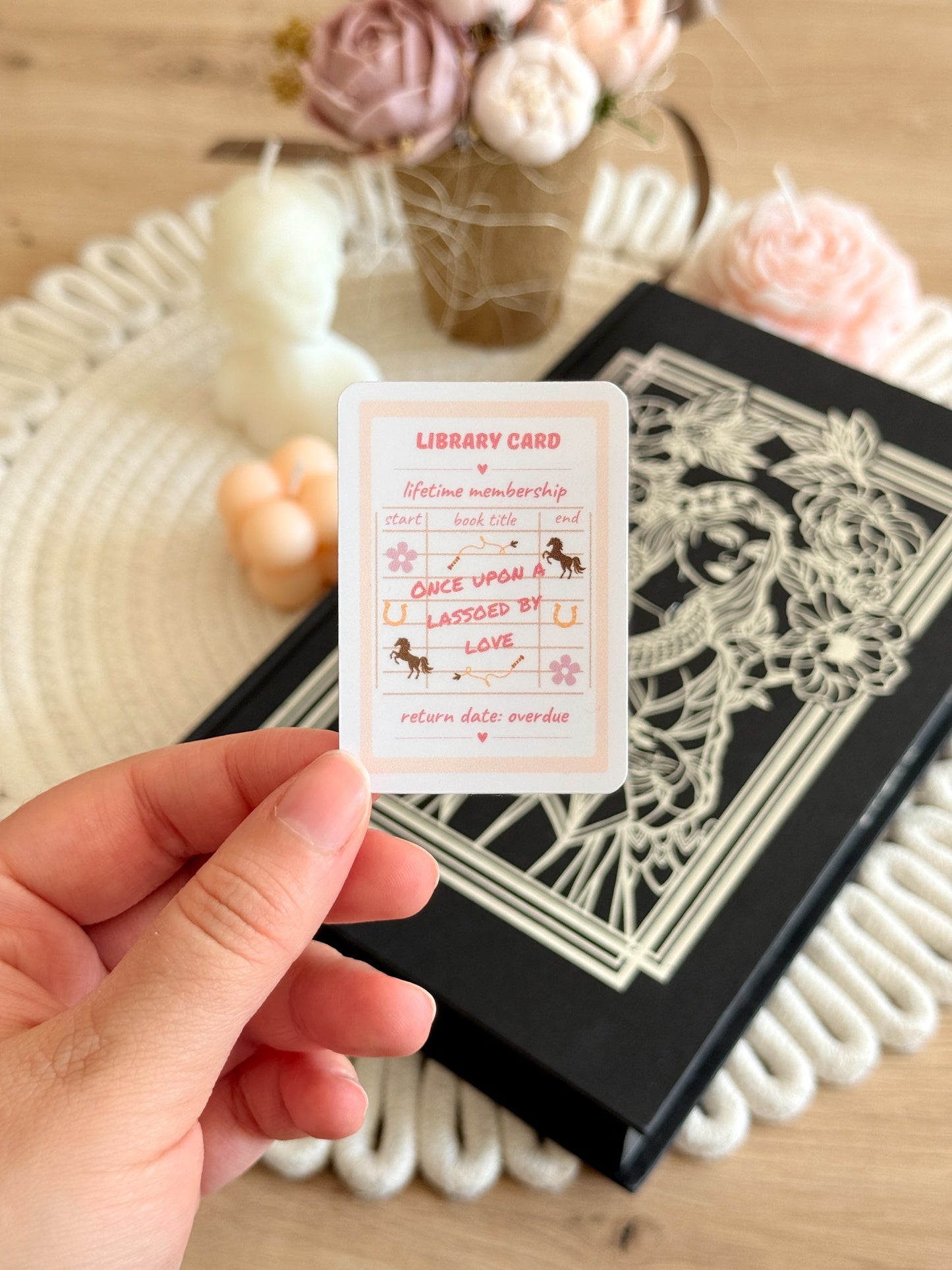 Cowboy Library Card Sticker