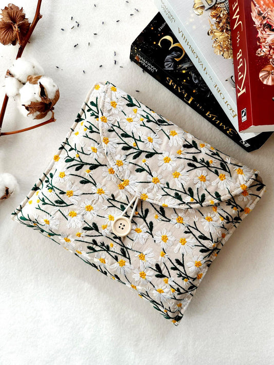 Embroidered Daisy Double Book Sleeve