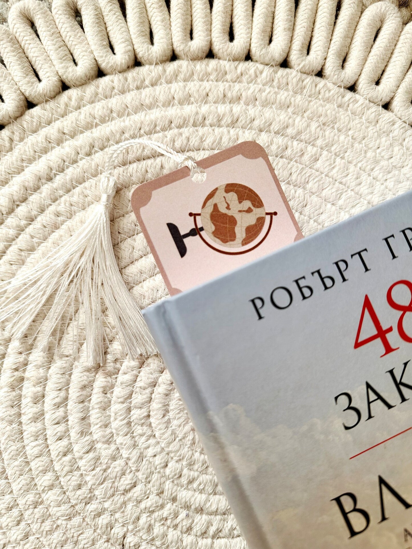 Dark Academia Book Club Ticket Bookmark with Tassel