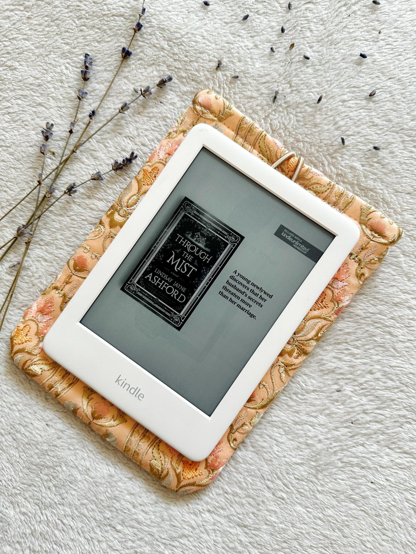 Embroidered Peachy E-Reader Sleeve