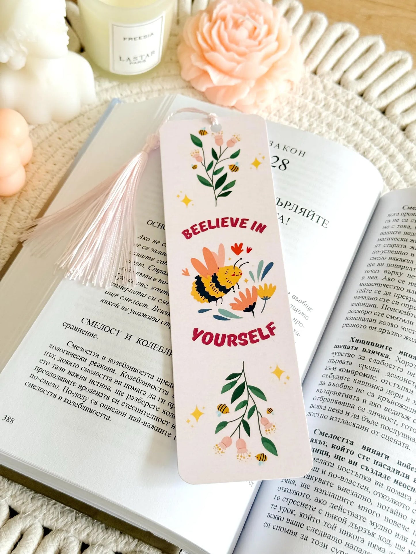 Bee Bookmark with Tassel