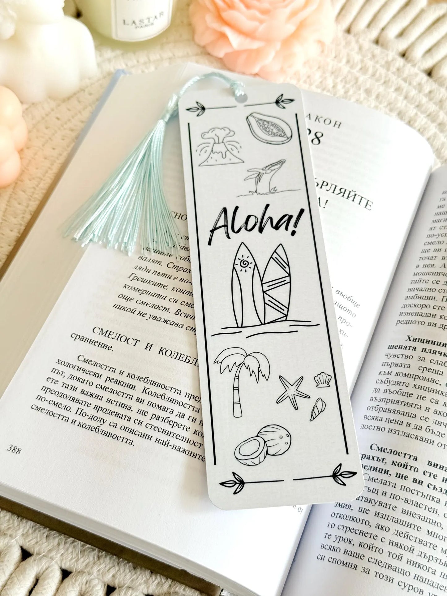 Aloha Bookmark with Tassel