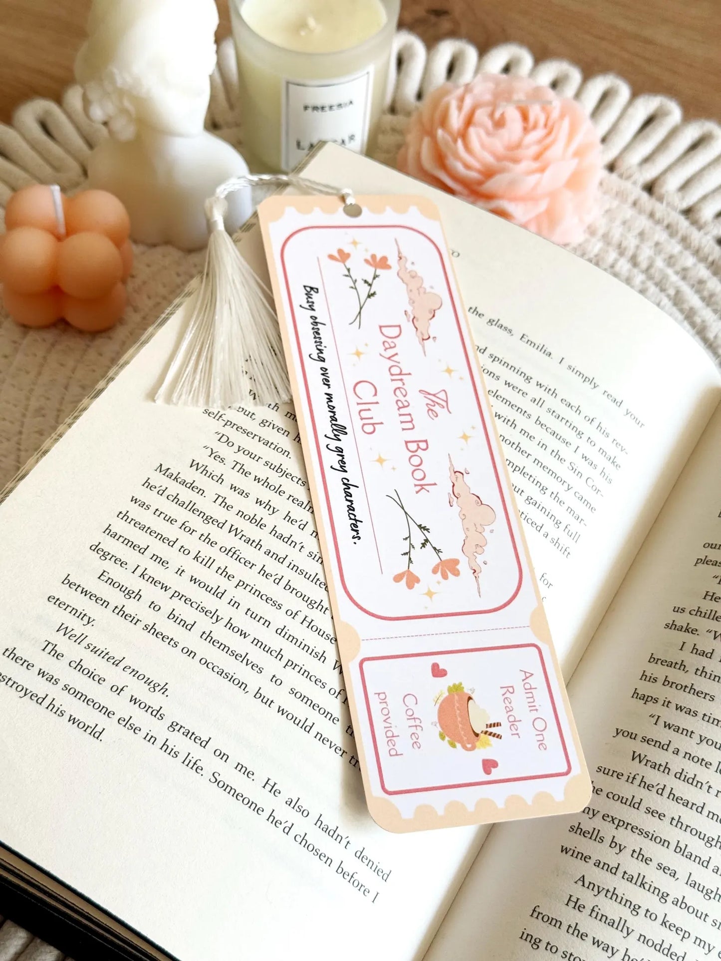 Daydream Book Club Ticket Bookmark with Tassel