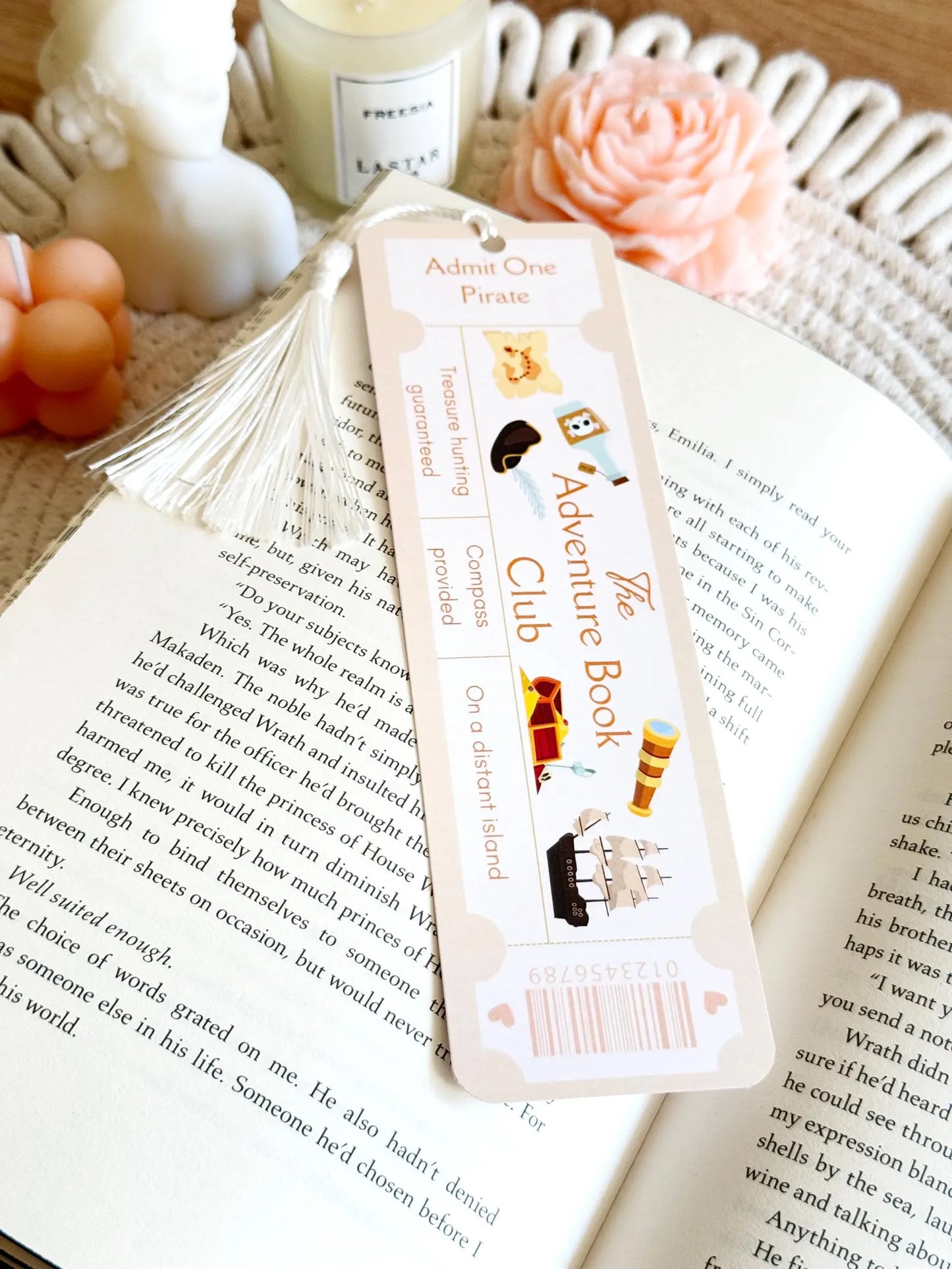 Adventure Book Club Ticket Bookmark with Tassel