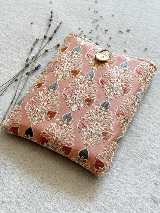 Embroidered Strawberry Book Sleeve