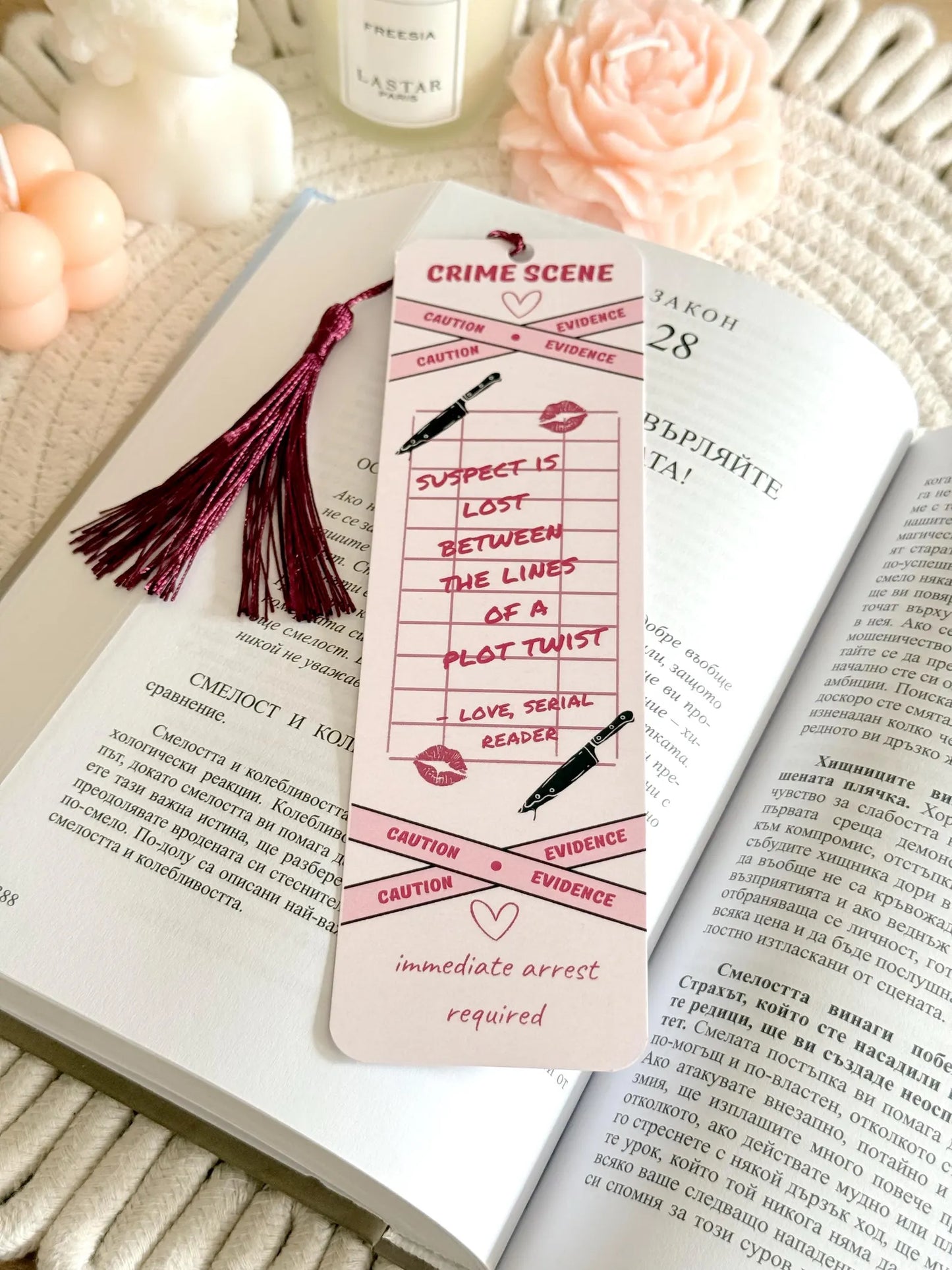 Thriller Bookmark with Tassel