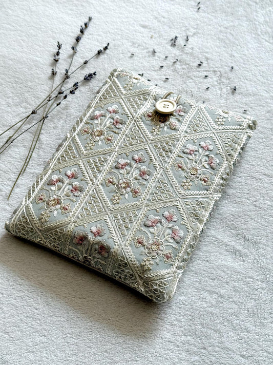 Embroidered Orchid Book Sleeve