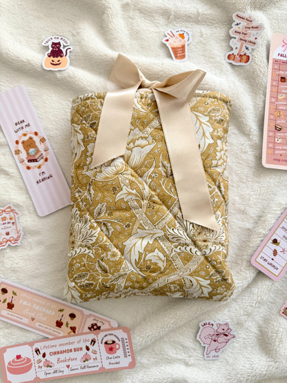 William Morris Bow Tie Book Sleeve (Mustard)