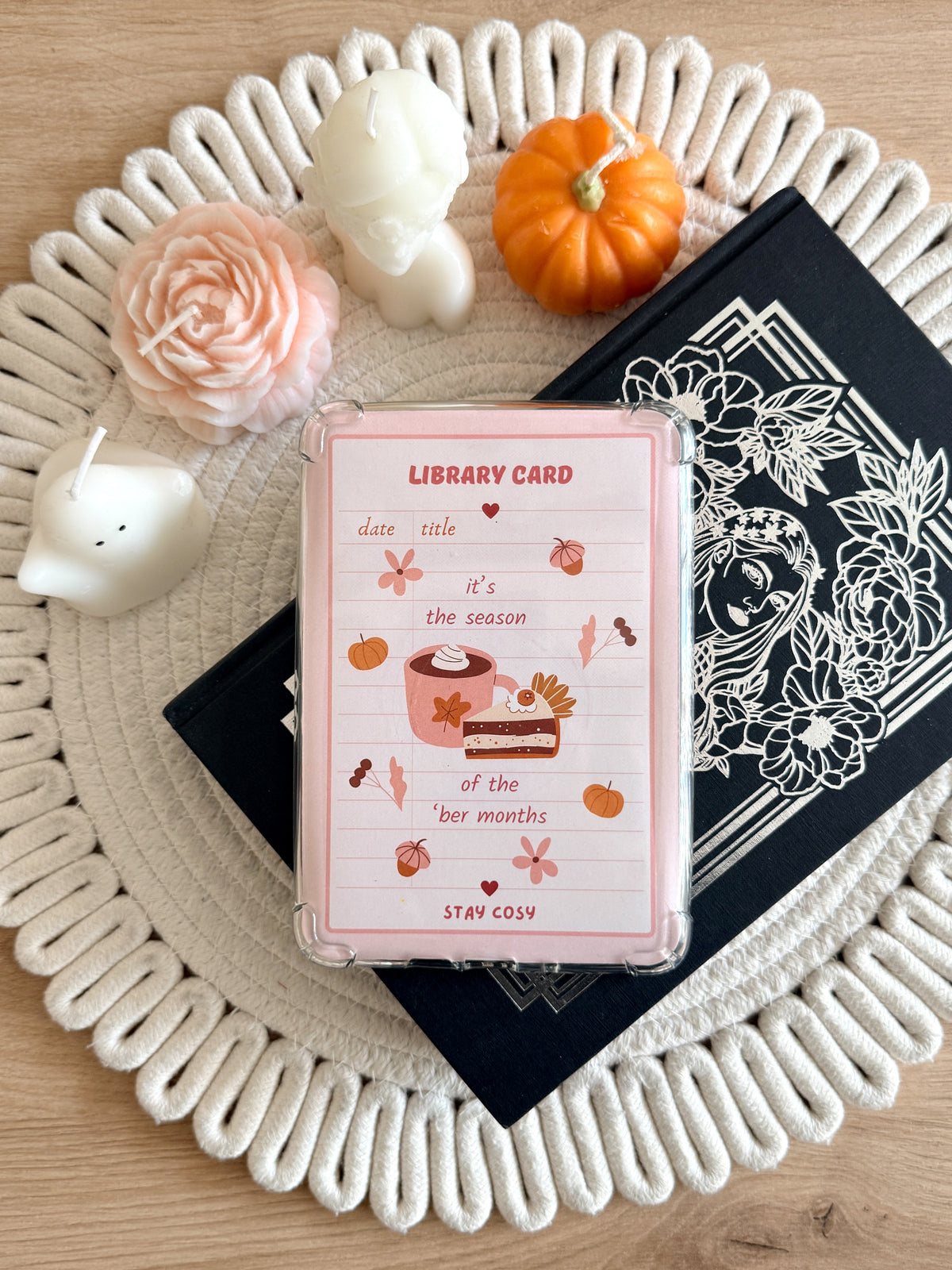 Pumpkin Spice Library Card eReader Insert