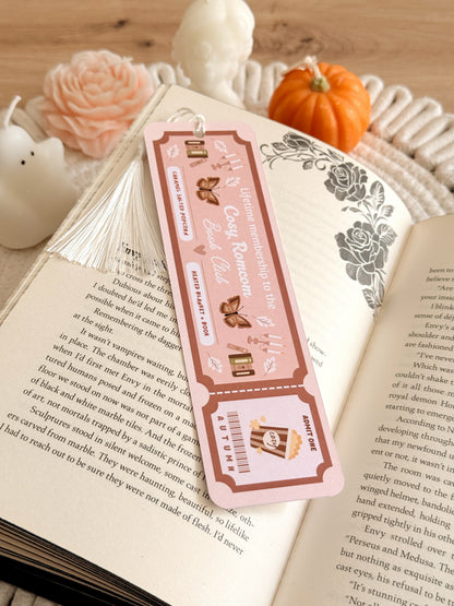 Cosy Romcom Book Club Bookmark with Tassel