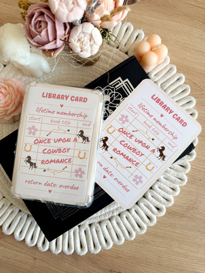 Cowboy Library Card E-Reader Insert
