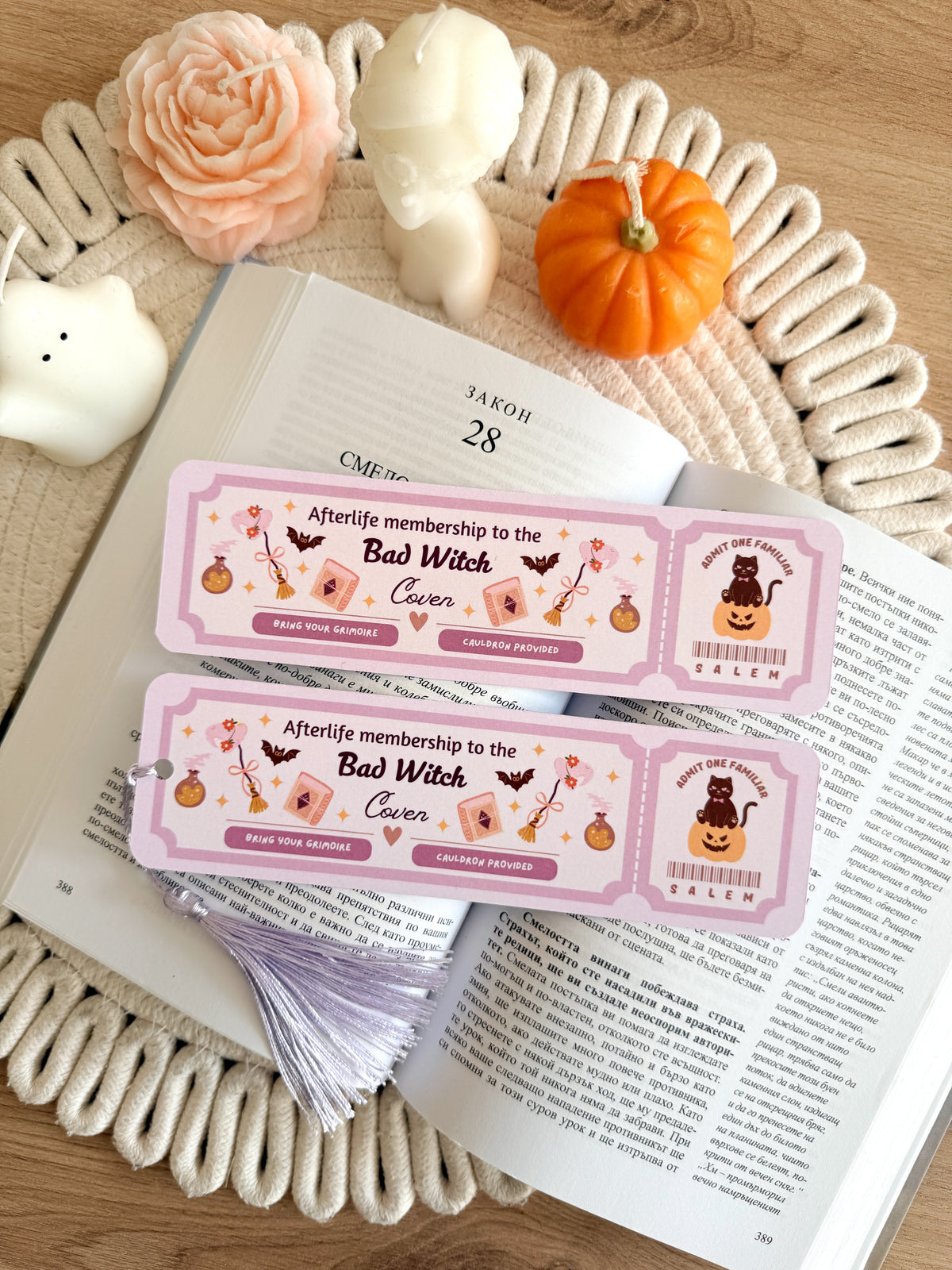 Bad Witch Coven Bookmark with Tassel