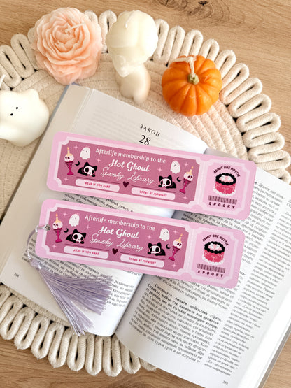 Hot Ghouls Read Book Club Bookmark with Tassel