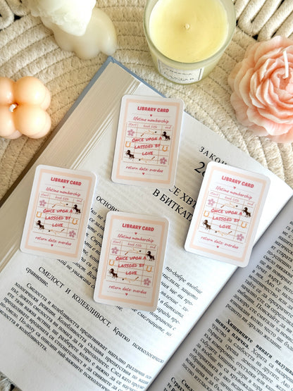 Cowboy Library Card Sticker