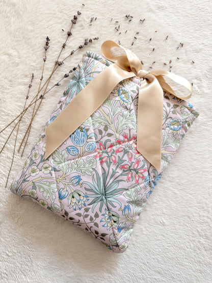 William Morris Bow Tie Book Sleeve (Blue & Pink)