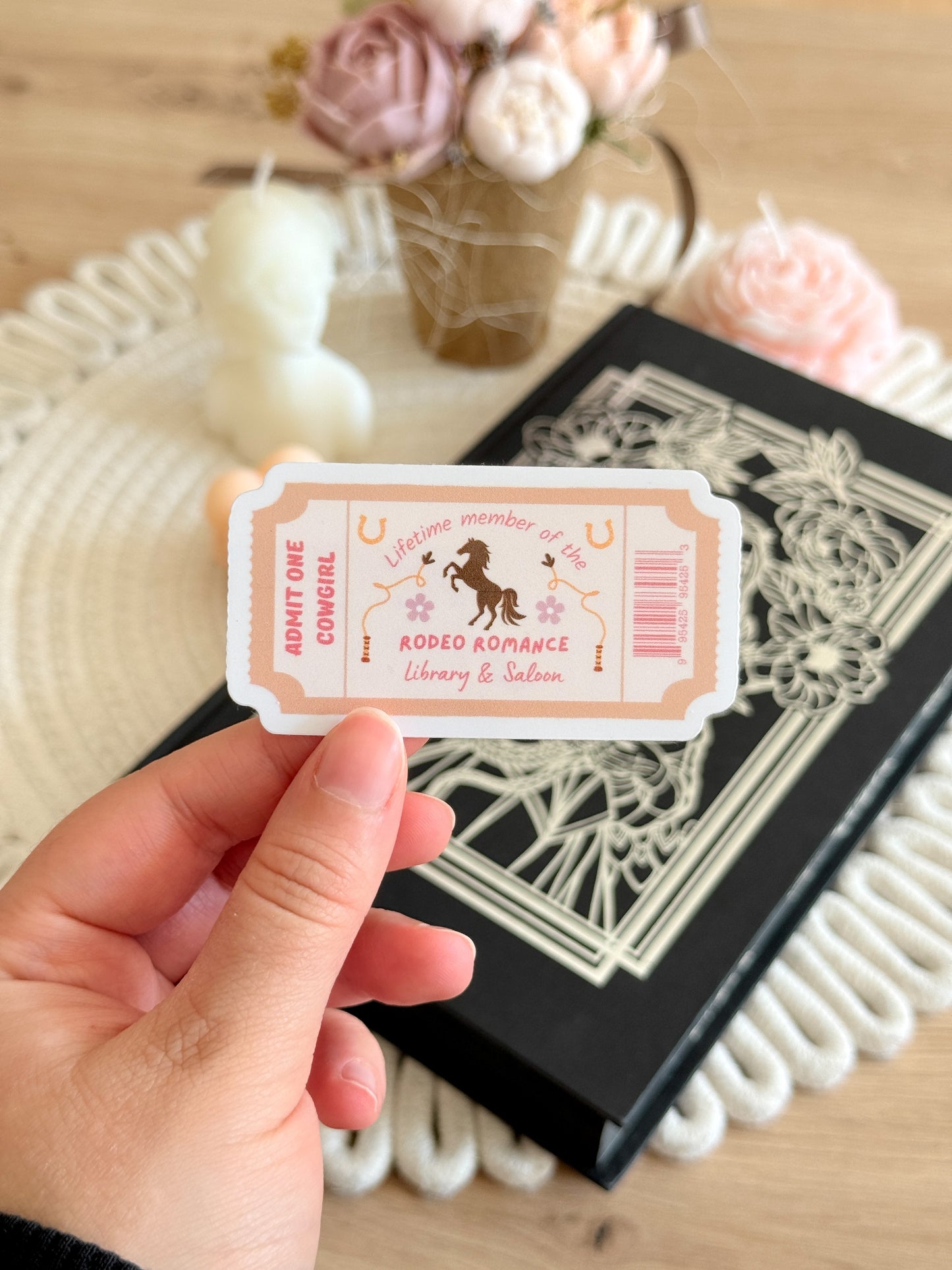 Rodeo Romance Ticket Sticker