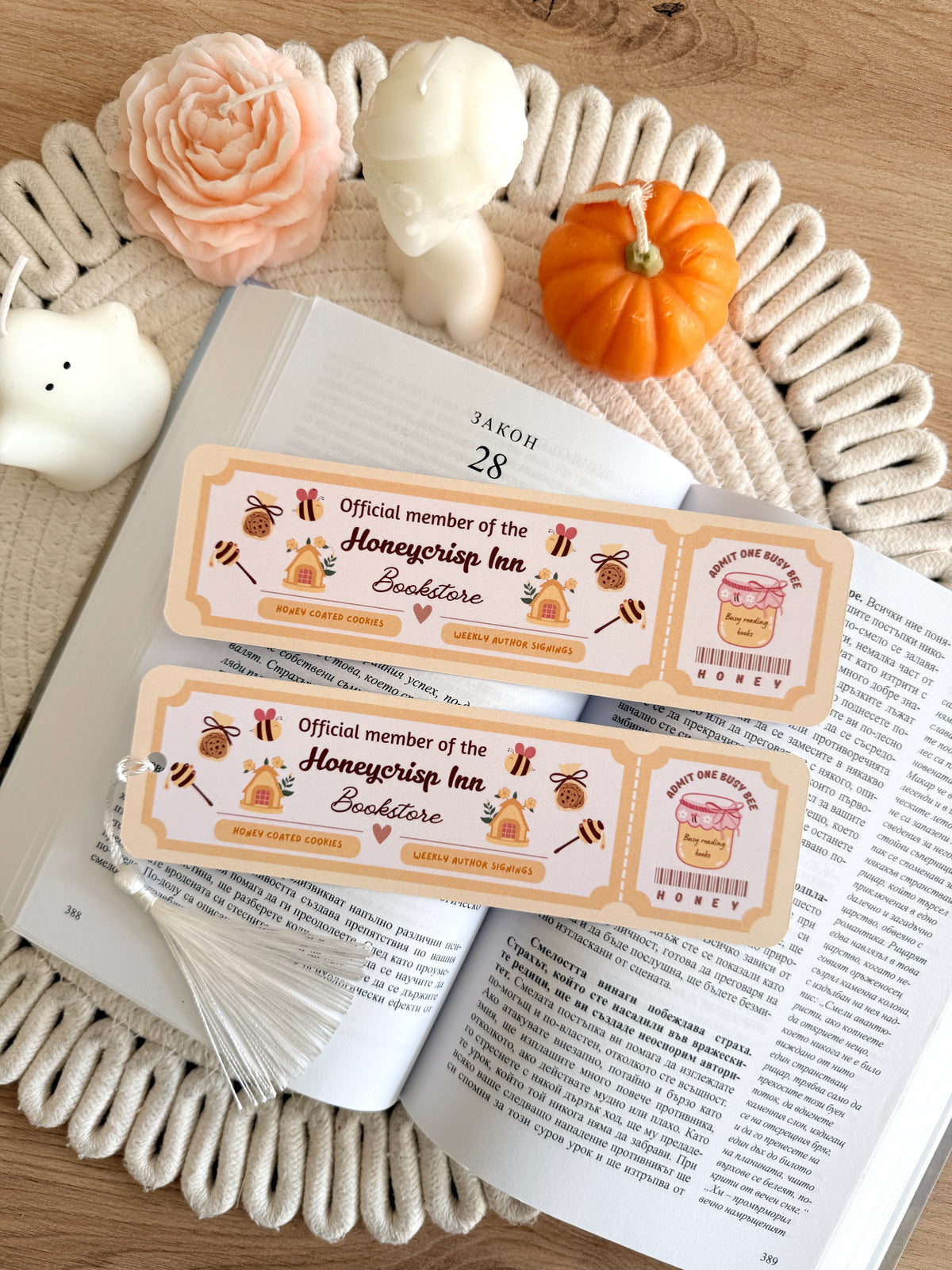 Honeycrisp Inn Book Club Bookmark with Tassel
