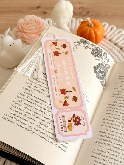 Fall Orchard Book Club Bookmark with Tassel