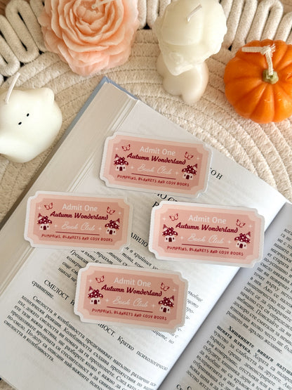 Autumn Wonderland Book Club Sticker