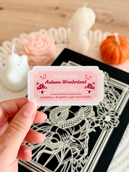 Autumn Wonderland Book Club Sticker
