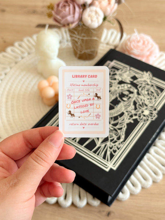 Cowboy Library Card Sticker