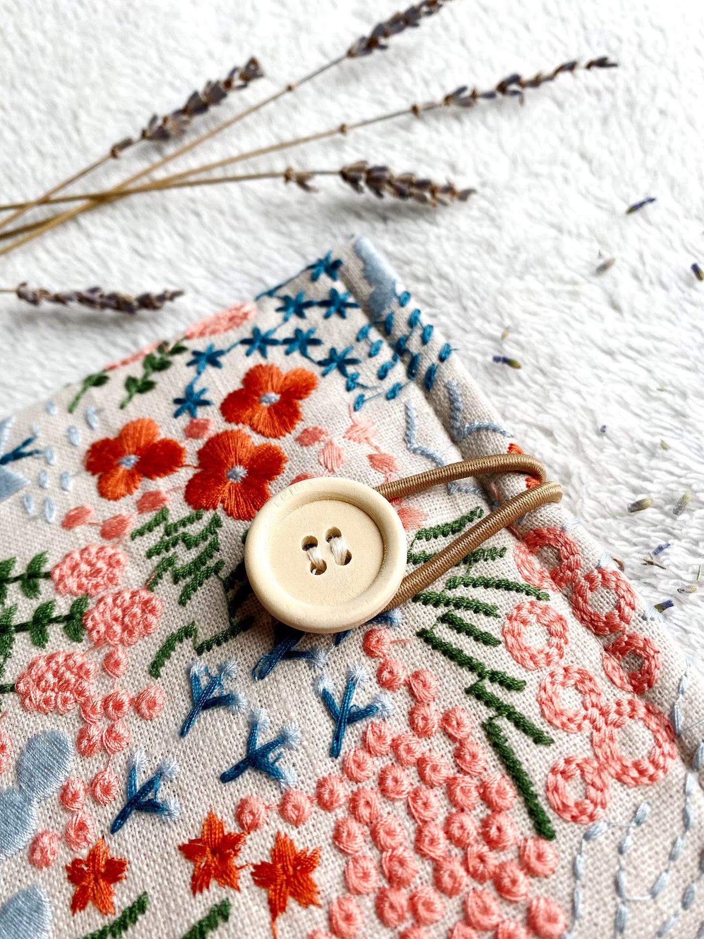 Embroidered Floral E-Reader Sleeve