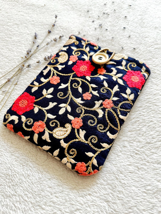 Embroidered Cosmos E-Reader Sleeve