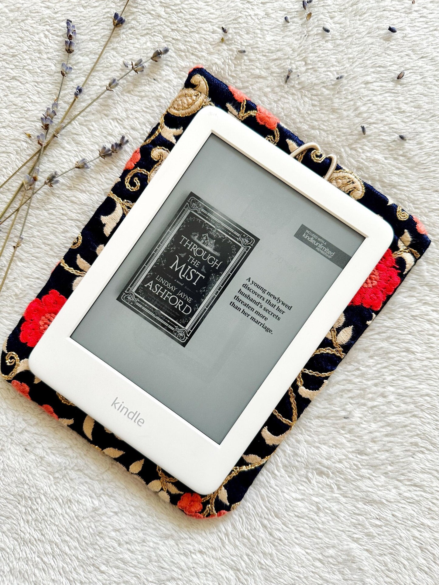 Embroidered Cosmos E-Reader Sleeve
