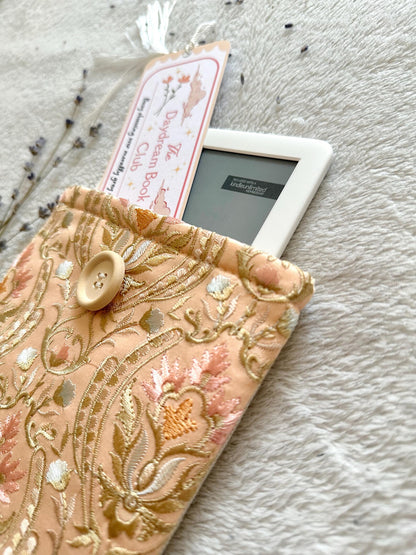 Embroidered Peachy E-Reader Sleeve