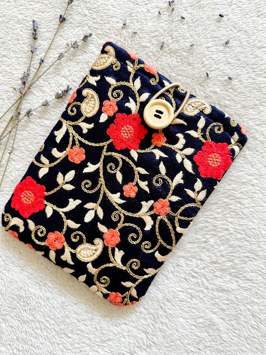 Embroidered Cosmos E-Reader Sleeve