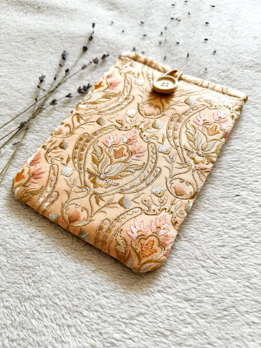 Embroidered Peachy E-Reader Sleeve