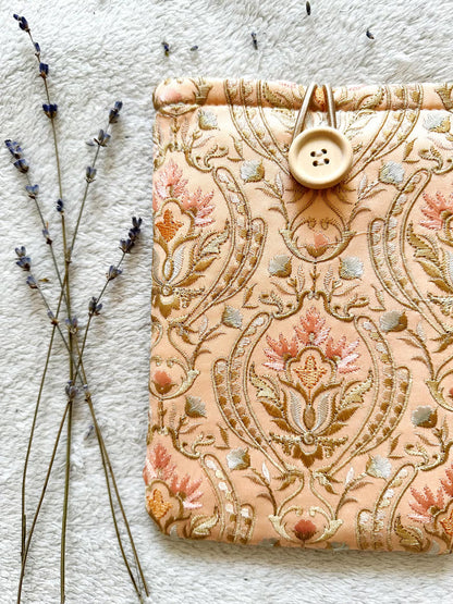 Embroidered Peachy E-Reader Sleeve