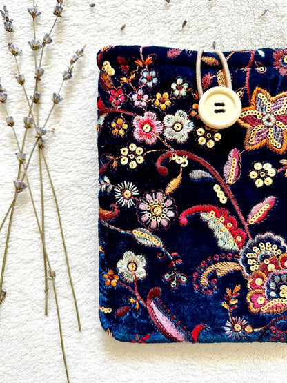 Embroidered Floral E-Reader Sleeve