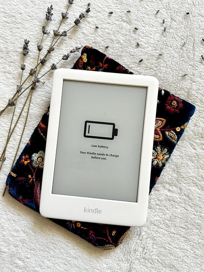 Embroidered Floral E-Reader Sleeve