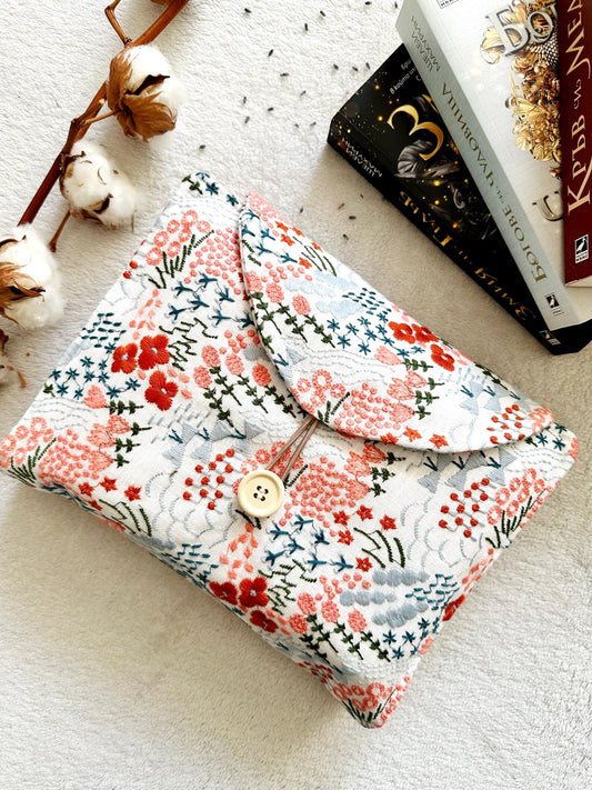 Embroidered Floral Double Book Sleeve