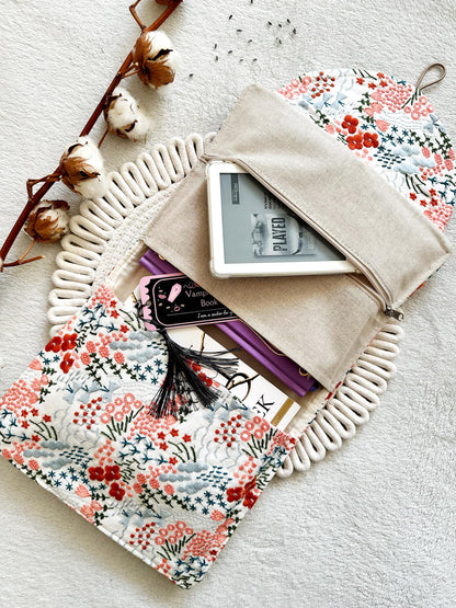 Embroidered Floral Double Book Sleeve