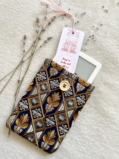 Embroidered Gold E-Reader Sleeve
