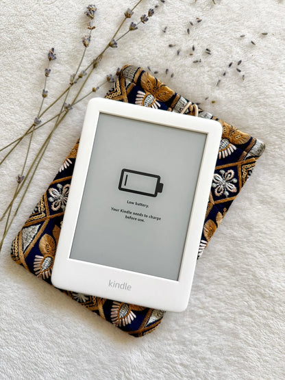 Embroidered Gold E-Reader Sleeve
