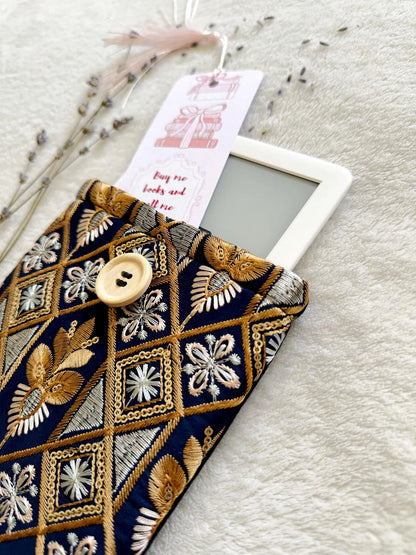 Embroidered Gold E-Reader Sleeve