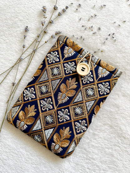 Embroidered Gold E-Reader Sleeve