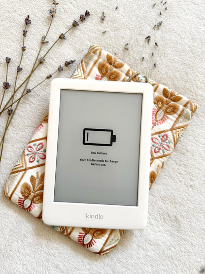 Embroidered Rose Gold E-Reader Sleeve