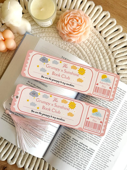 Grumpy x Sunshine Book Club Ticket Bookmark with Tassel