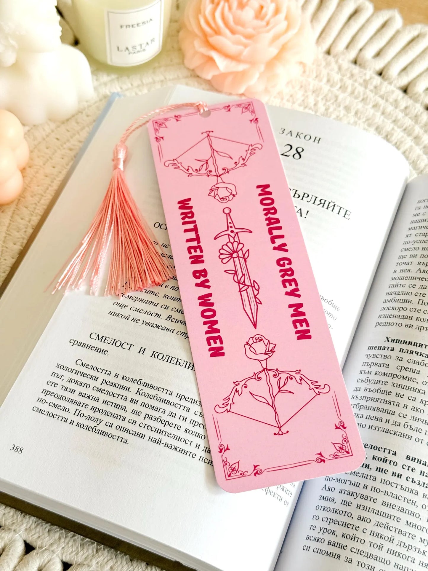 Morally Grey Bookmark with Tassel