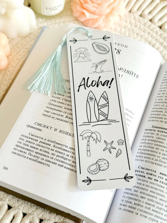 Aloha Bookmark with Tassel
