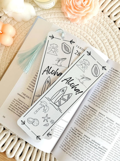 Aloha Bookmark with Tassel