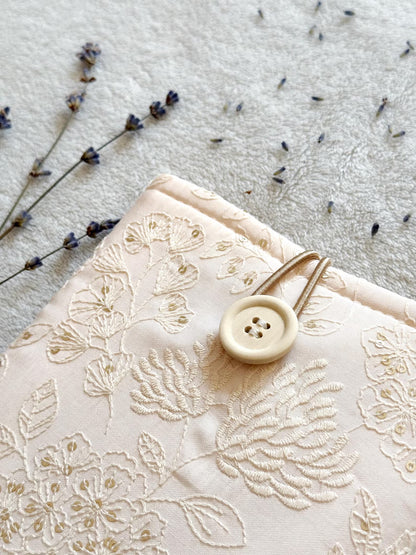 Embroidered Delphinium E-Reader Sleeve