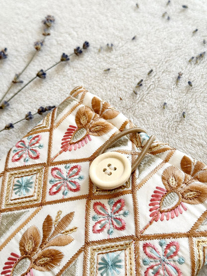Embroidered Rose Gold E-Reader Sleeve