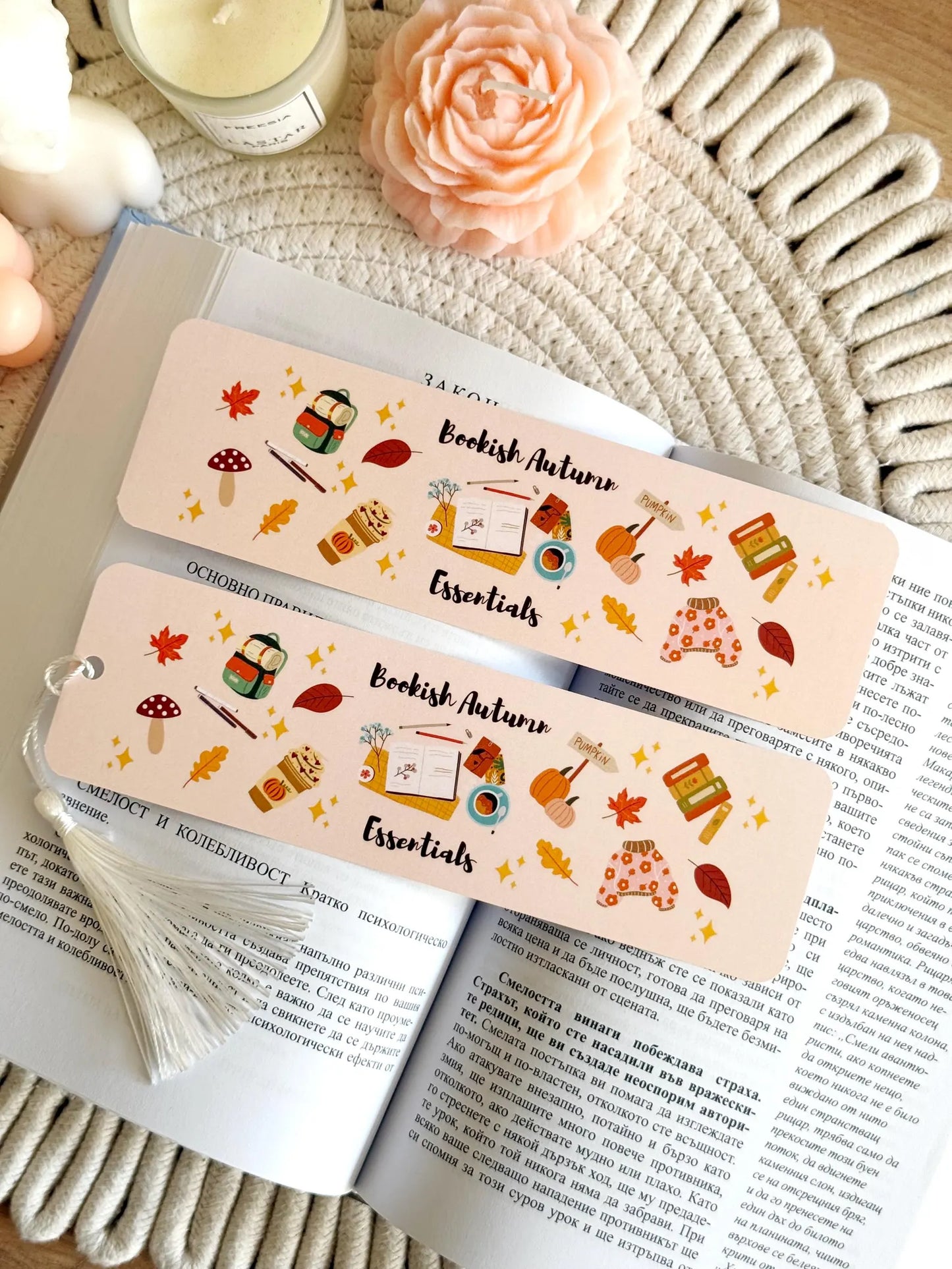 Autumn Essentials Bookmark with Tassel