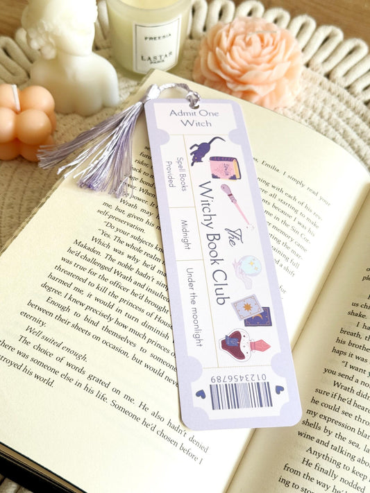 Witchy Book Club Ticket Bookmark with Tassel