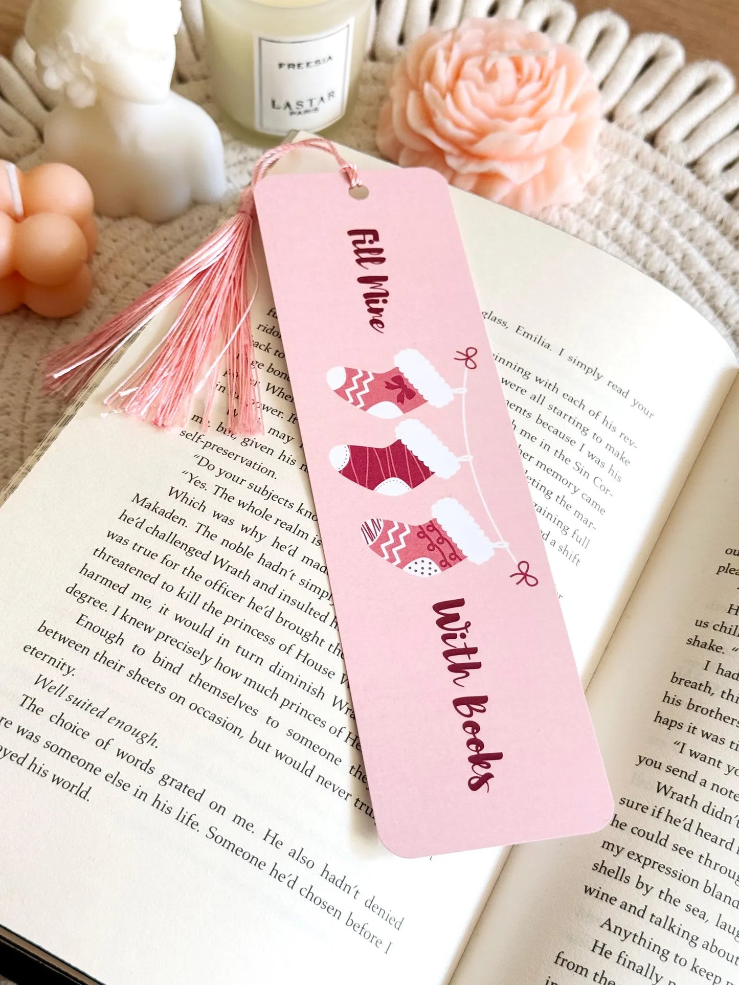 Bookmas Stocking Bookmark with Tassel